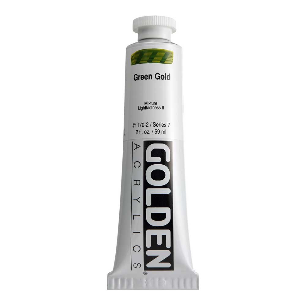 Golden Heavy Body Acrylic Tube 2oz Green Gold
